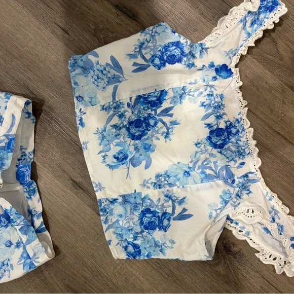 Altar'd State Blue and White Floral Skirt - Picture 9 of 9